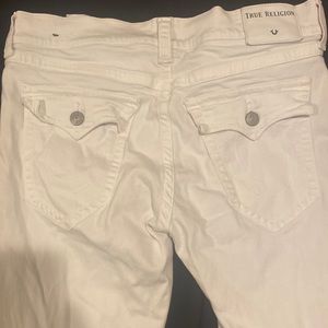 True religion white jeans relaxed straight